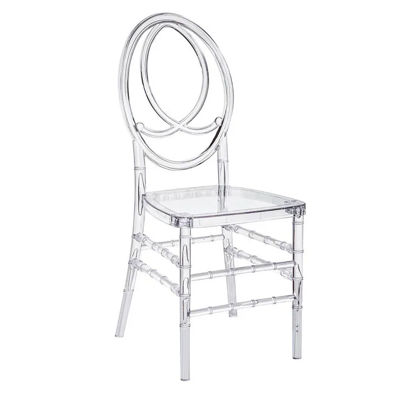 Wholesale clear resin chivari Tiffany transparent chair for wedding event