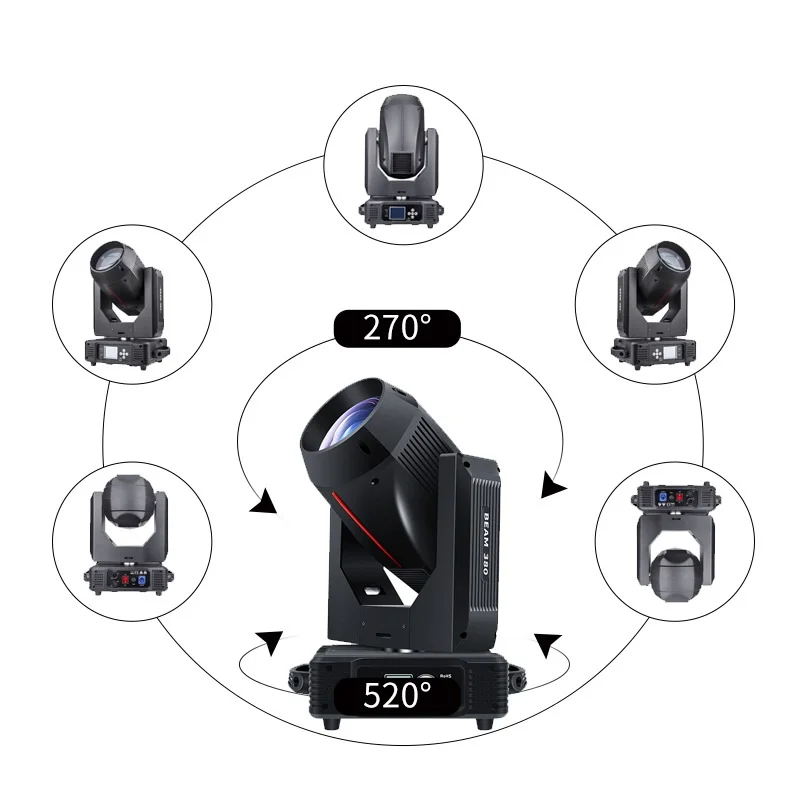350w Moving Head Lyre 17r Spot Wash Beam 380w Moving Head Stage Light Sharpy Beam Light