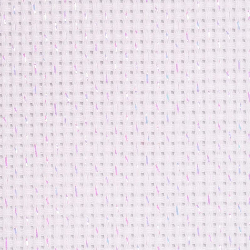 14 Count Cross Stitch Fabric White Sparkly  Aida Cloth 14ct Cross Stitch Fabric