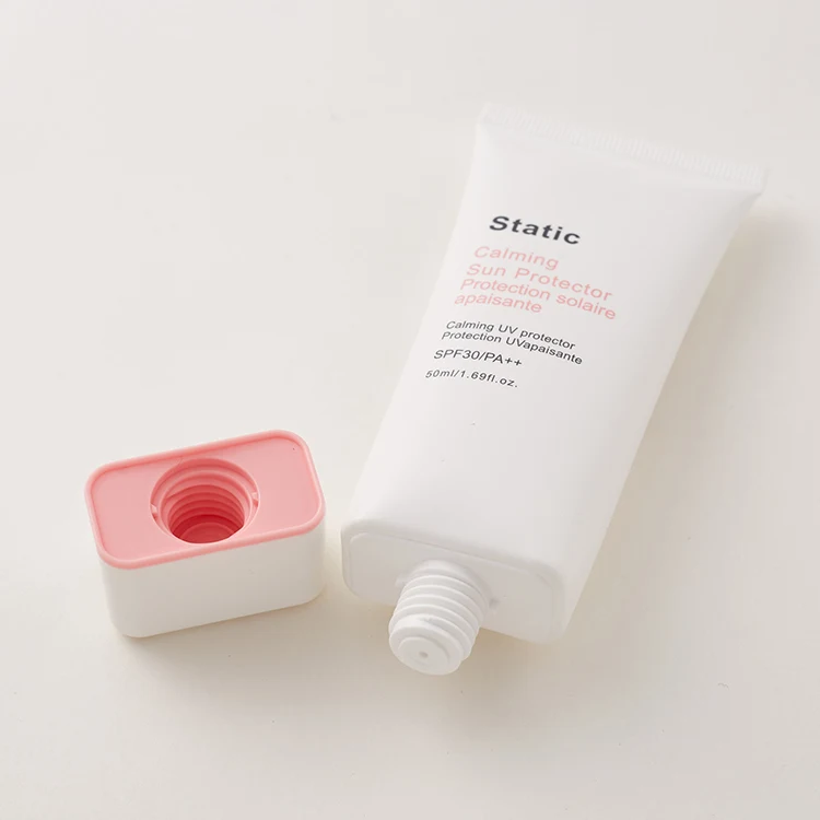 Oval shape plastic summer sunscreen cream container cosmetic packaging plastic tube