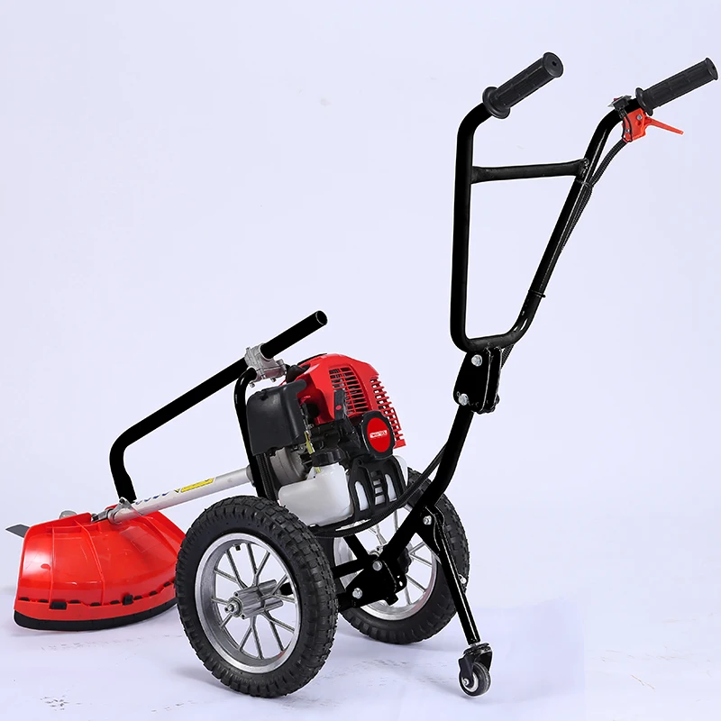 Hot sale brush cutter with wheels hand push brushcutter