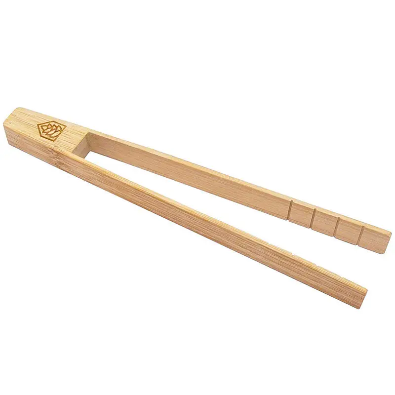 2024 HOT Bamboo Toaster Tongs Natural Wood Kitchen Toast Tong Eco-Friendly Space Bamboo Tongs