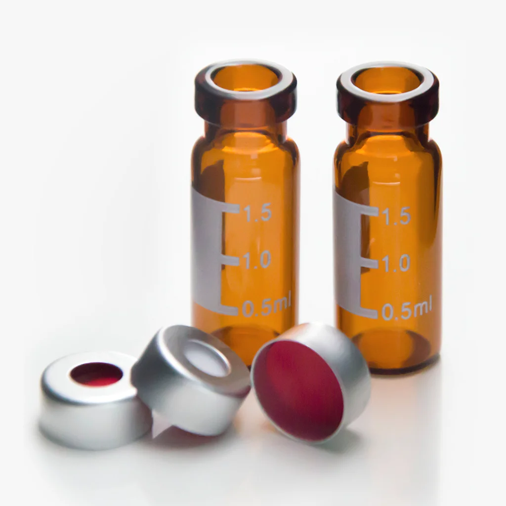 Aijiren factory direct sale 2ml hplc vials 11mm Crimp Amber liquid medicine Vials for Sale