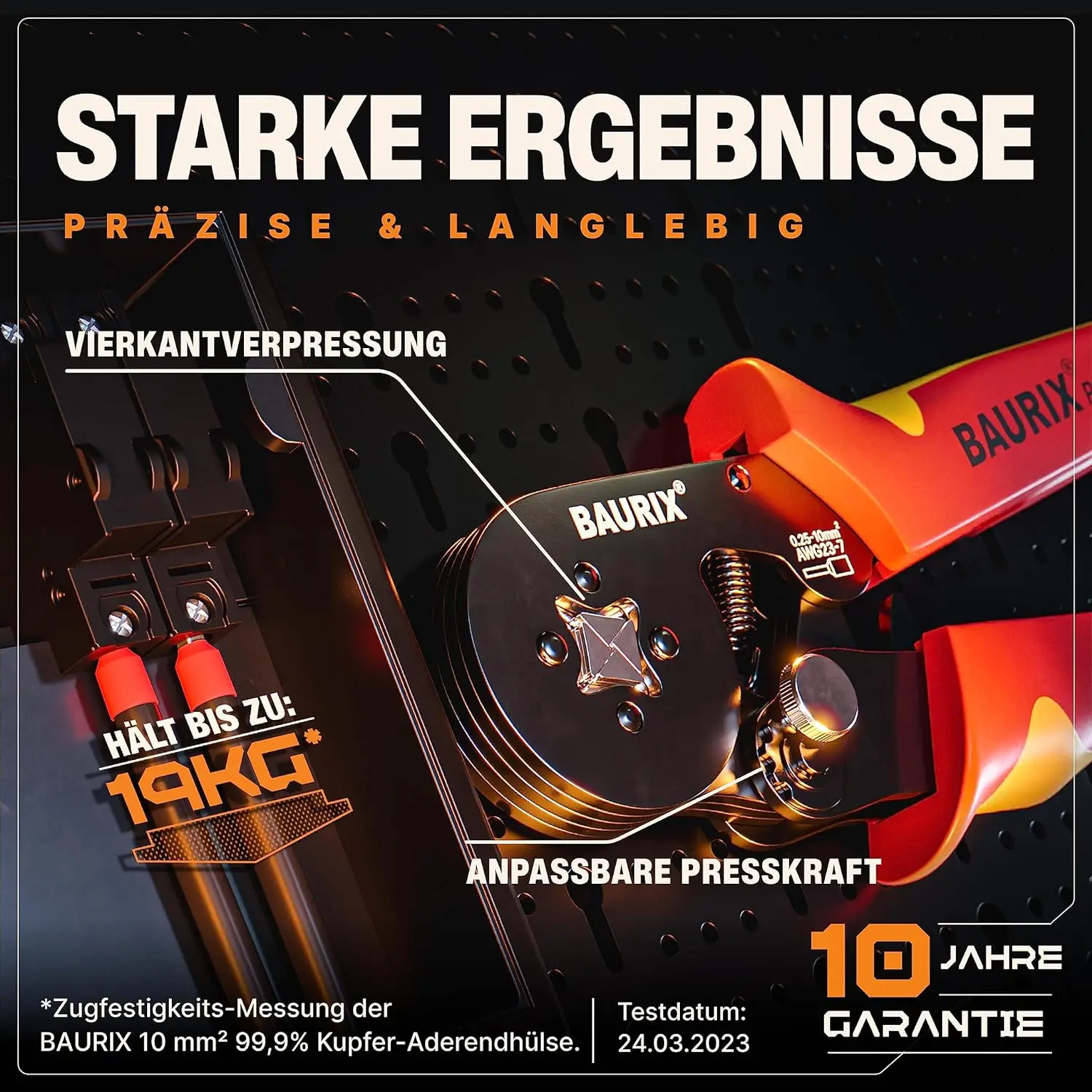 High quality HSC8 6-4A Copper Cable Tube Cord Crimp Tools set(1800Terminal+Crimping Pliers)