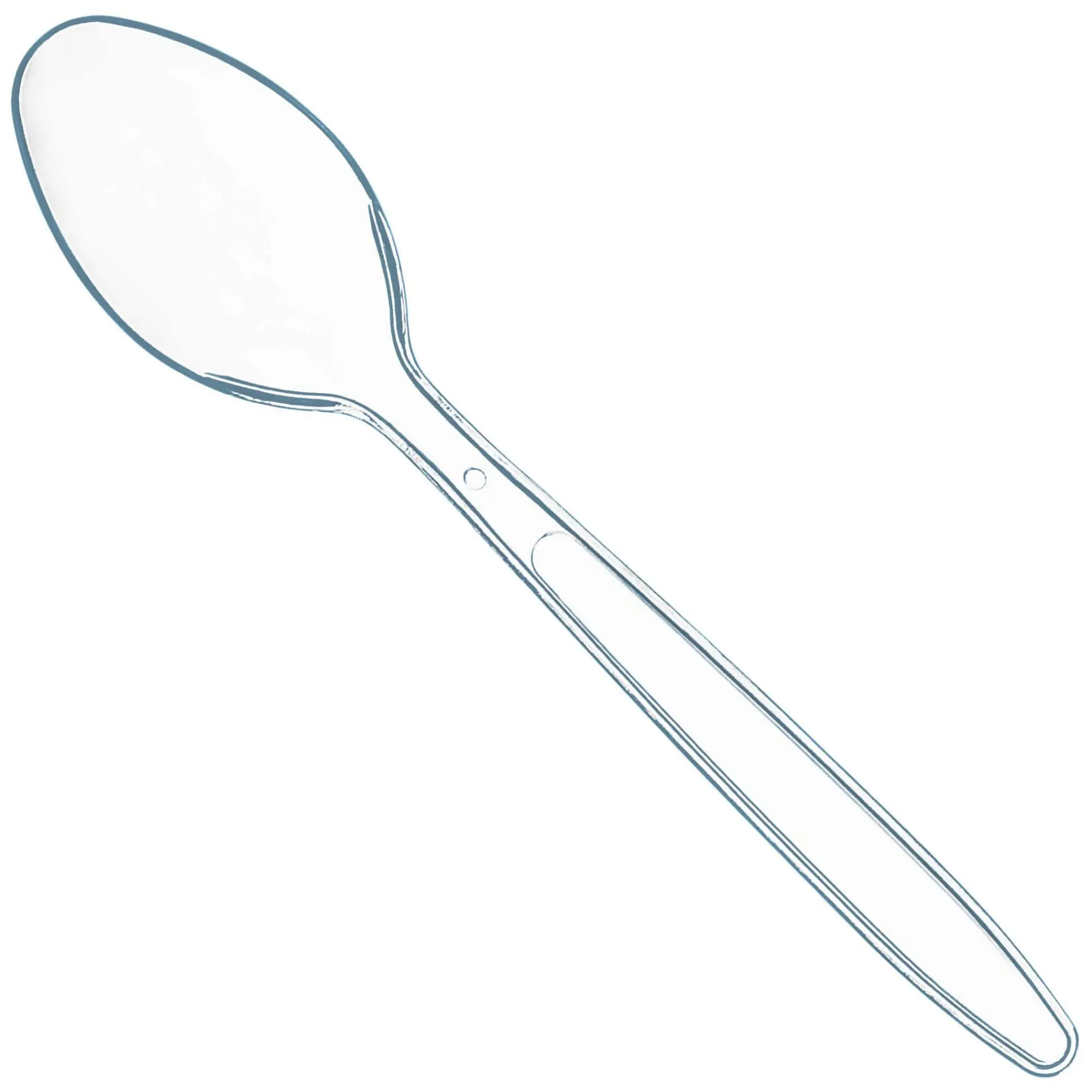 FULING Clear Plastic Spoons Heavy Duty Plastic Silverware Spoons Elegant Disposable Spoons Pack