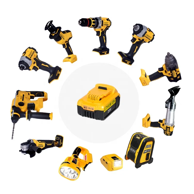 EKIIV Portable 21V Brushless Cordless Lithium Battery Tool Set for Cutting and Grinding-Drill Tool Set