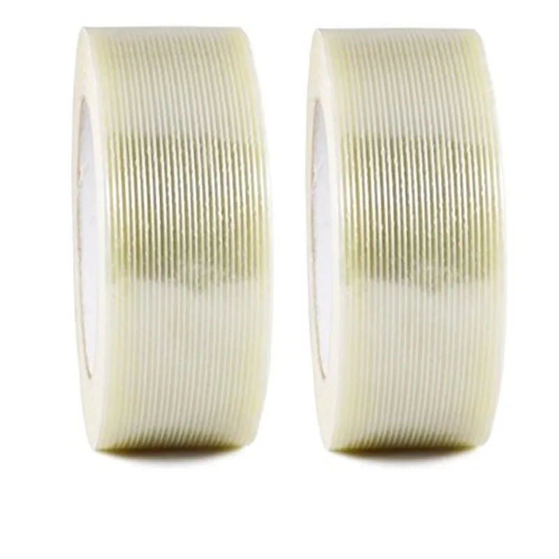 Heavy Duty Transparent Reinforced Fiberglass Filament Tape, 2 Roll 2 Inch x 35 Yards 5.5 Mil
