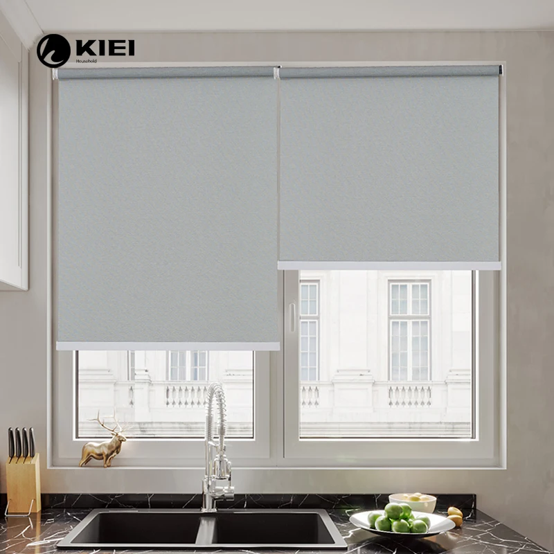 KIEI wifi motorized wireless switch foshan germany pvc polyester curtain blackout korea combi window blinds roller blinds