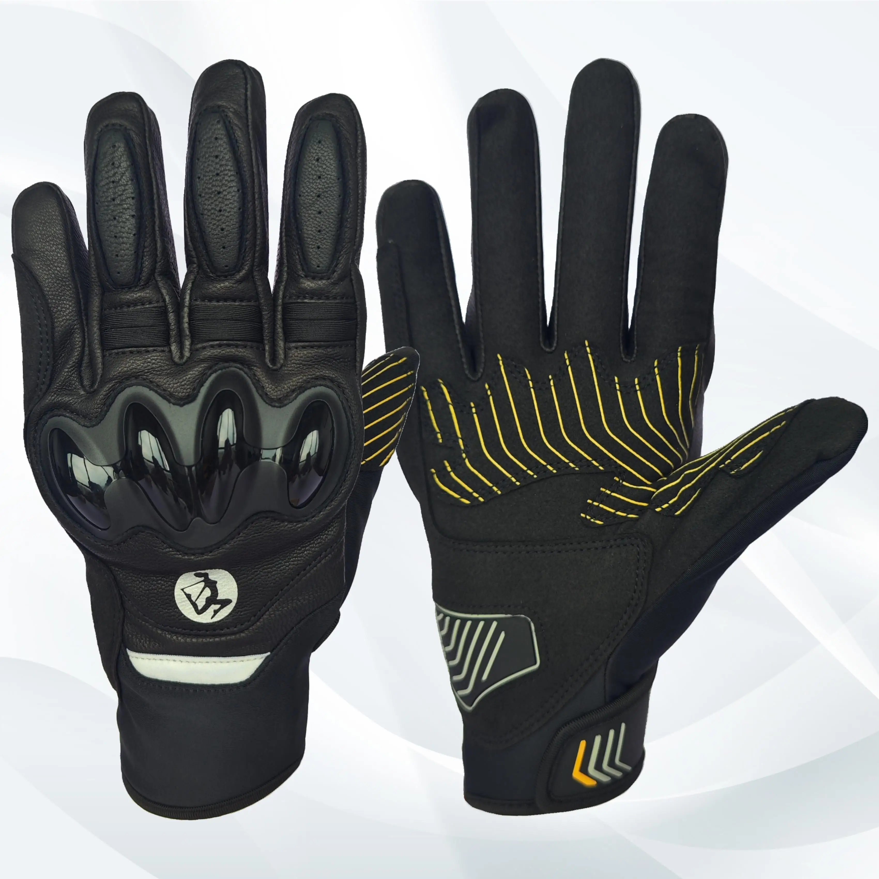 Противоскользящие износостойкие Водонепроницаемые зимние кожаные перчатки для езды на мотоцикле