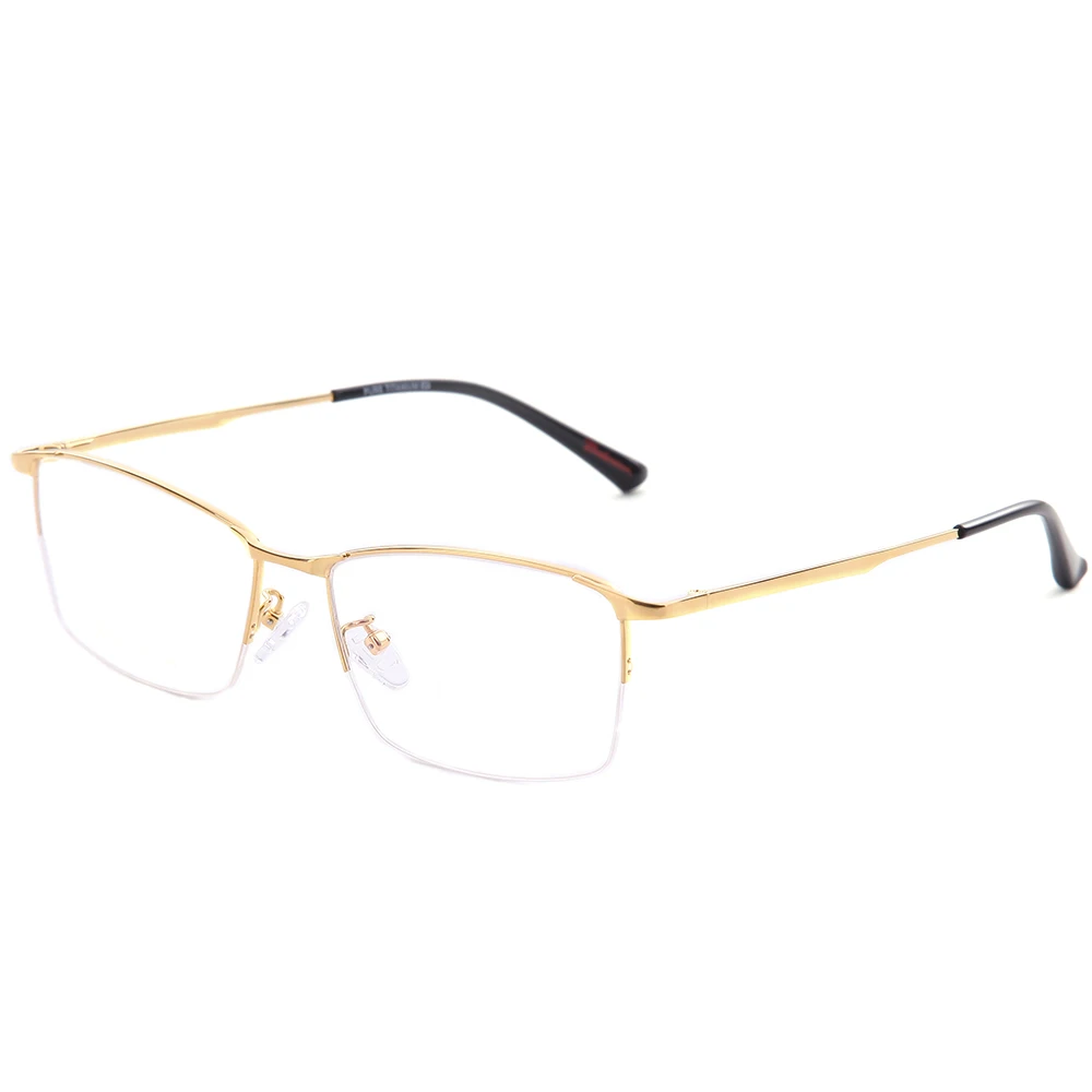 
Gentleman Metal Square Optical Frames Eyeglasses For Men Titanium Black Glod Eye Glasses 