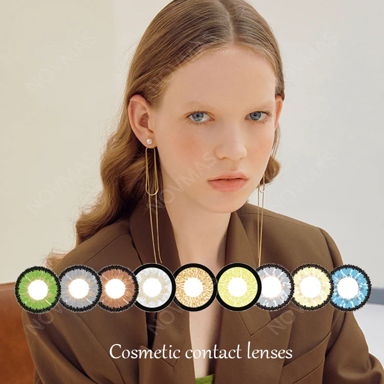 Brown unique yearly Myopia contact lens big beautiful Pupil Colored Contact Lenses for eyes