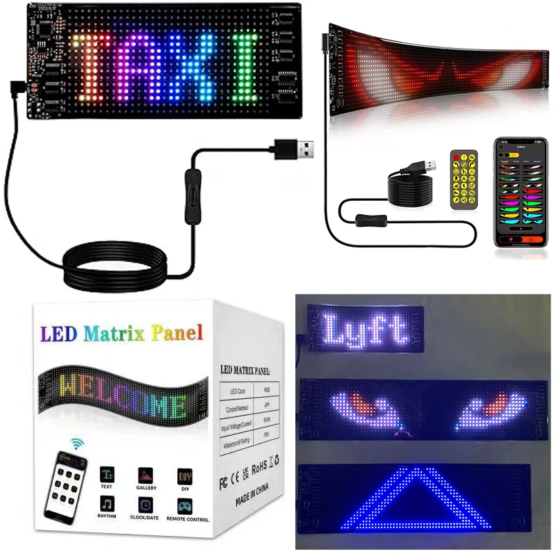 Светодиодный дисплей заднего окна автомобиля светодиодный экран для JDM рекламы