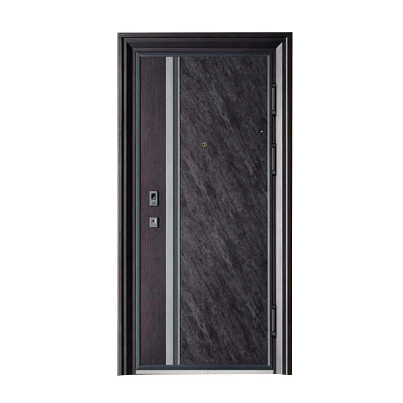 BOWDEU DOORS German high-end security steel doors main entrance front entry imitate bronze brass material home