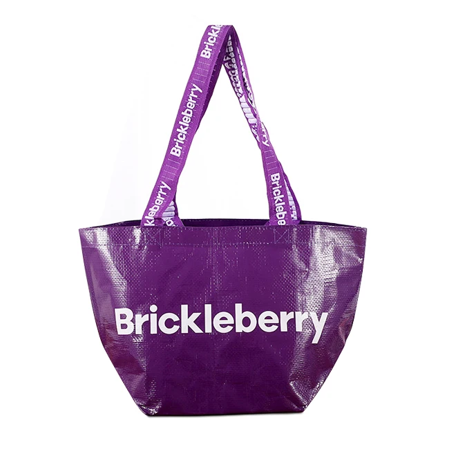 Custom Woven Screen Printing Clear Plastic Grocery Bags Heat-Sealed Handle for Supermarket Use and Promotions