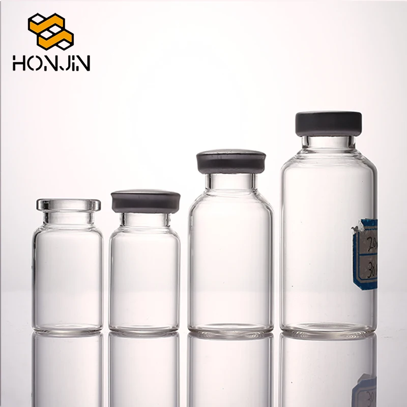 Custom Medicine Vial Box with 10ml Neutral Mini Glass Bottle Small Sample Injection Vial