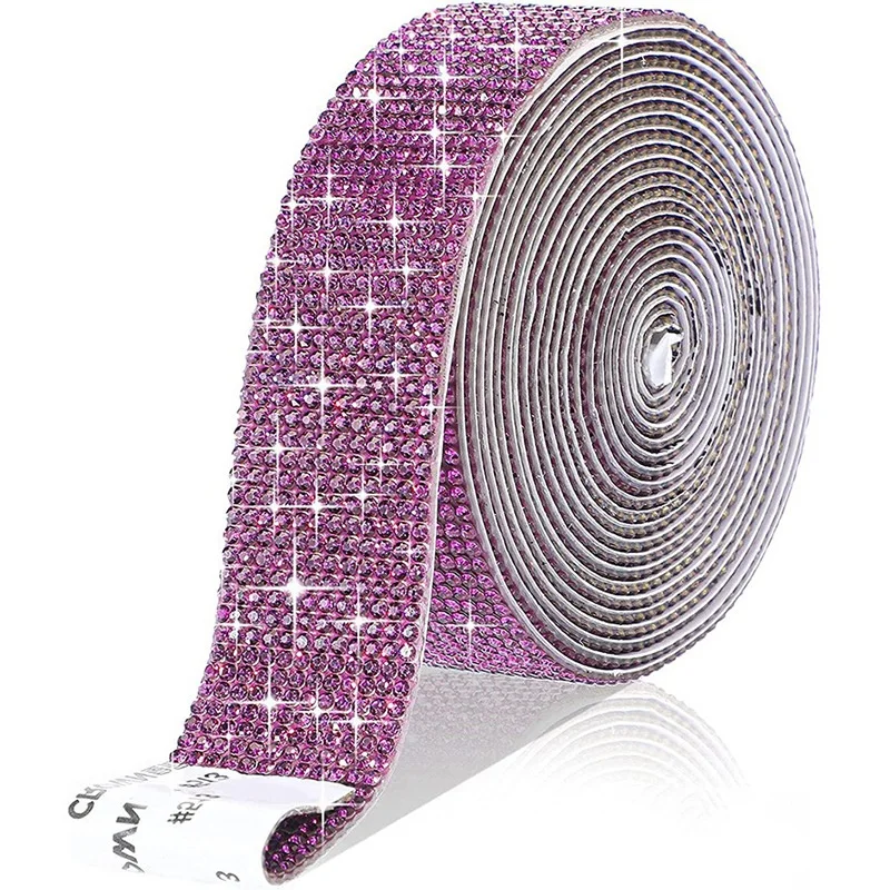 Wholesale Rhinestone Trim Applique Strips Inlaid Hot Fixed Rhinestones Tape For Clothing Decoration