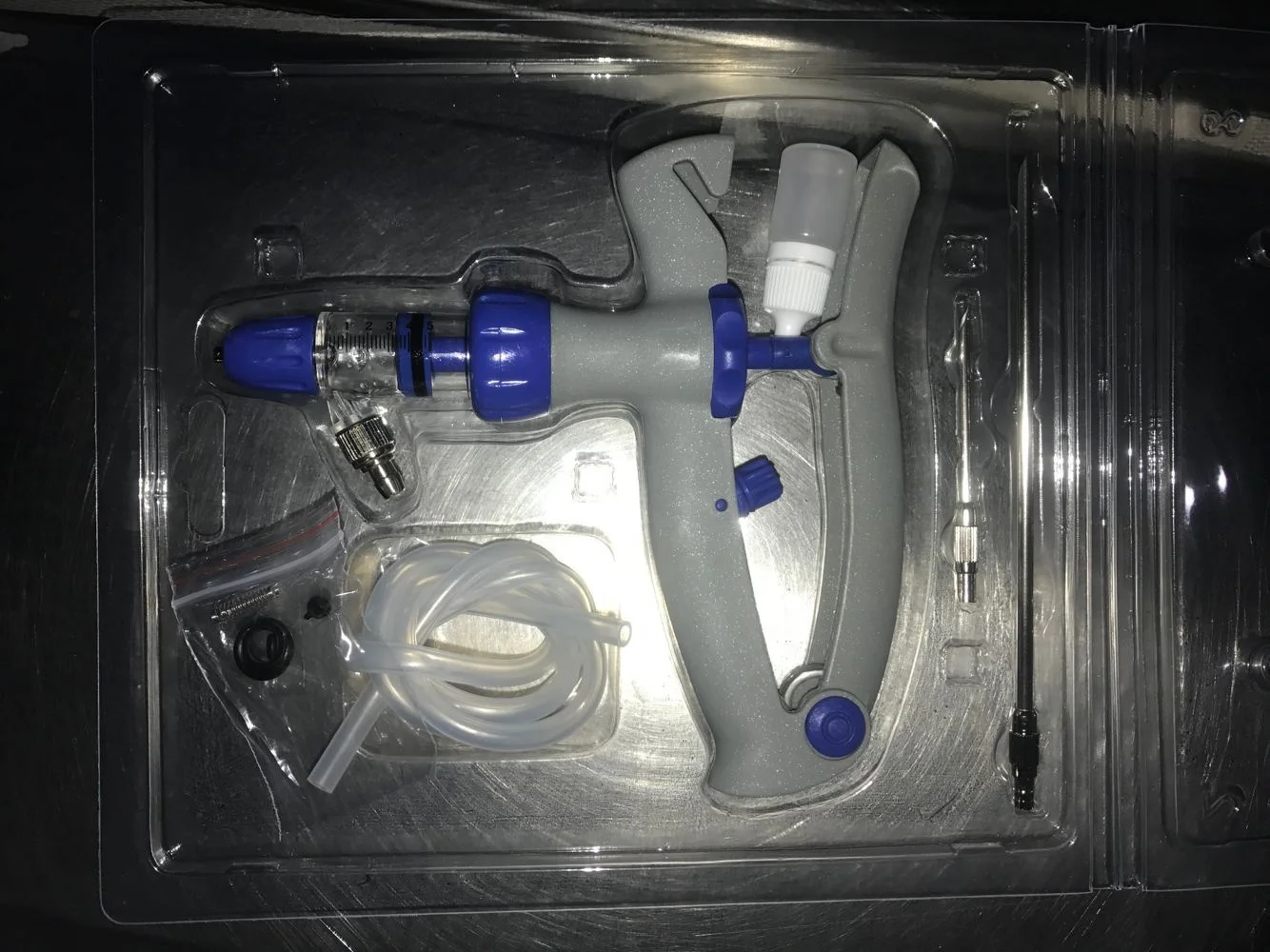 NL115 Automatic syringe with tube filling veterinary injector for animal use
