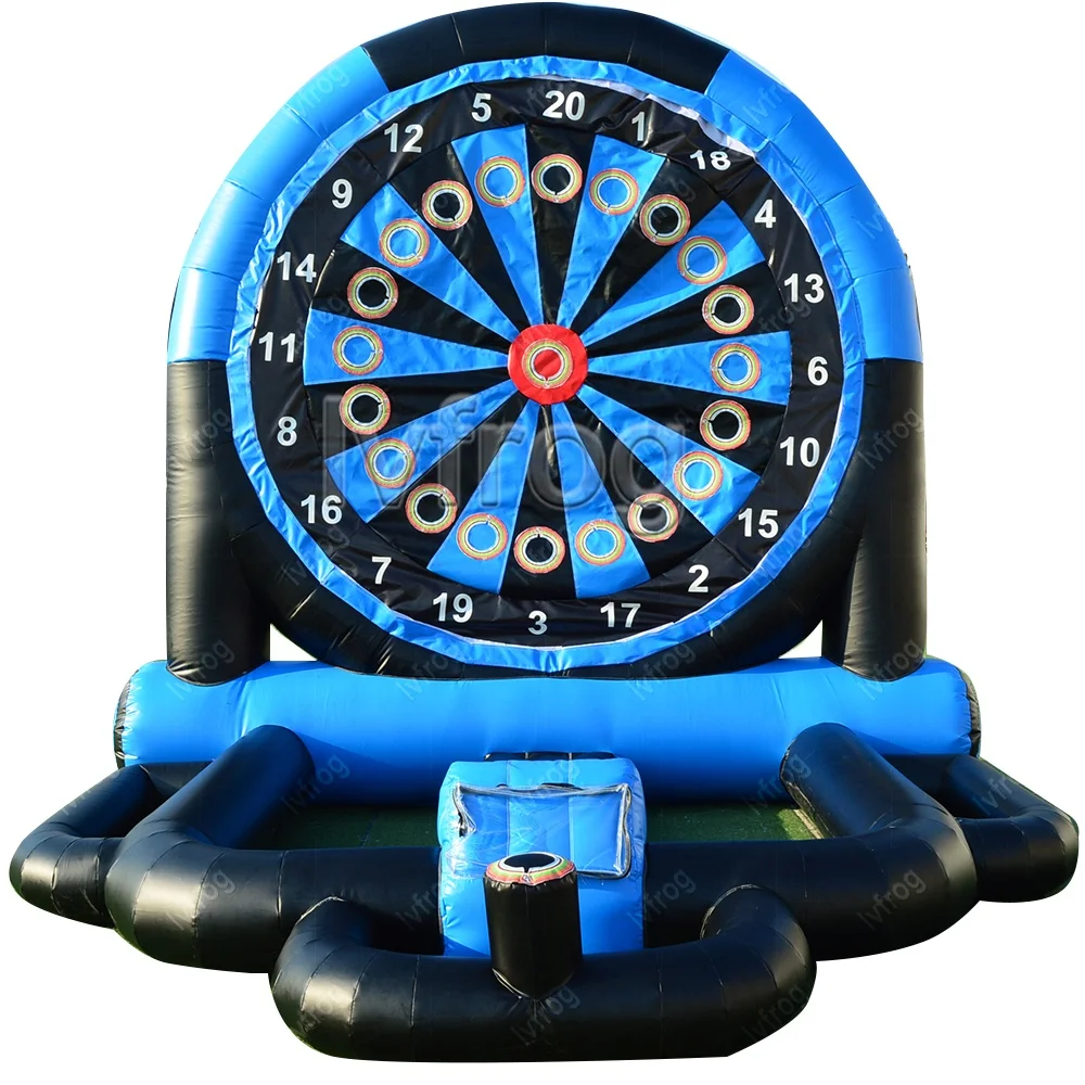 Outdoor Interactive Human Giant Football Dart Shooting Target Carnival Game IPS System Inflatable Soccer Dart Board For Party