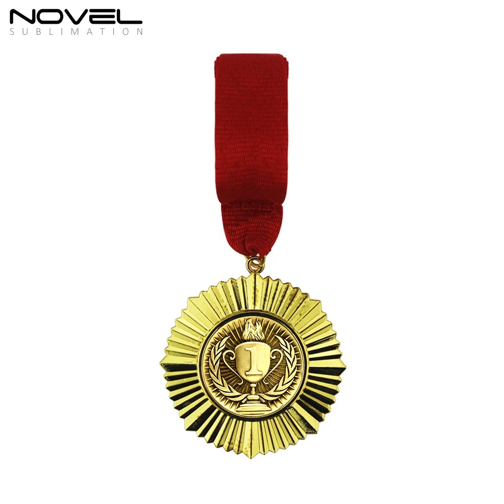 Wholesale DIY Sublimation Metal & Silver Blank Badges Zinc Alloy Plus Gold Plated Badge Customized Metal Badges for Sports Using