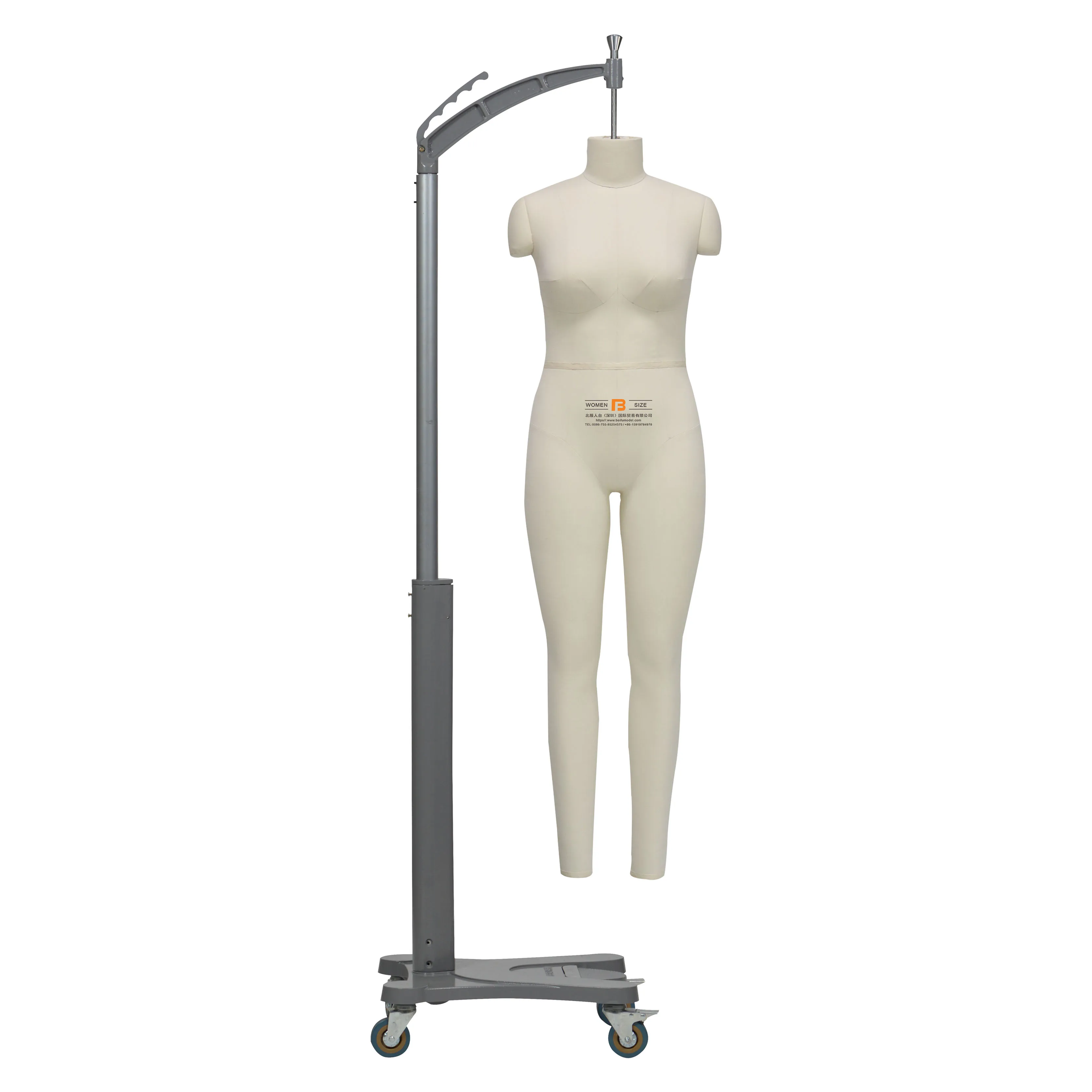 Beifuform famale full body with shoulder bags dress form Mannequin USA ASTM petite  women hanging pole standing dummy