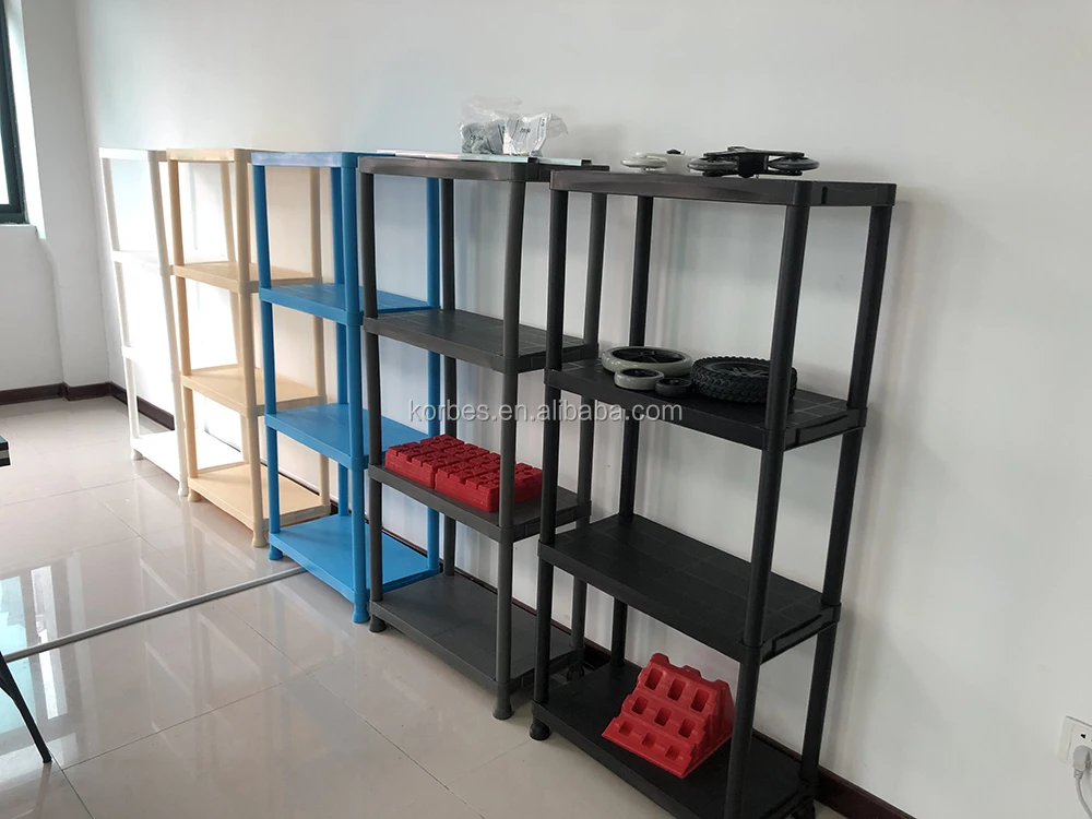 
5-Layer Boltless Plastic Shelf Racks Shelving Unit For Garage Office Home 
