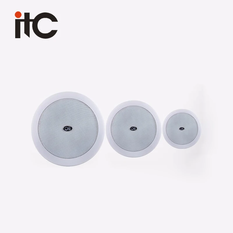 ITC в-потолочный громкоговоритель двухстороннее 3 Вт 6 дюймов плоский коаксиальный динамик для женщин, АБС-пластиковый потолочный динамик