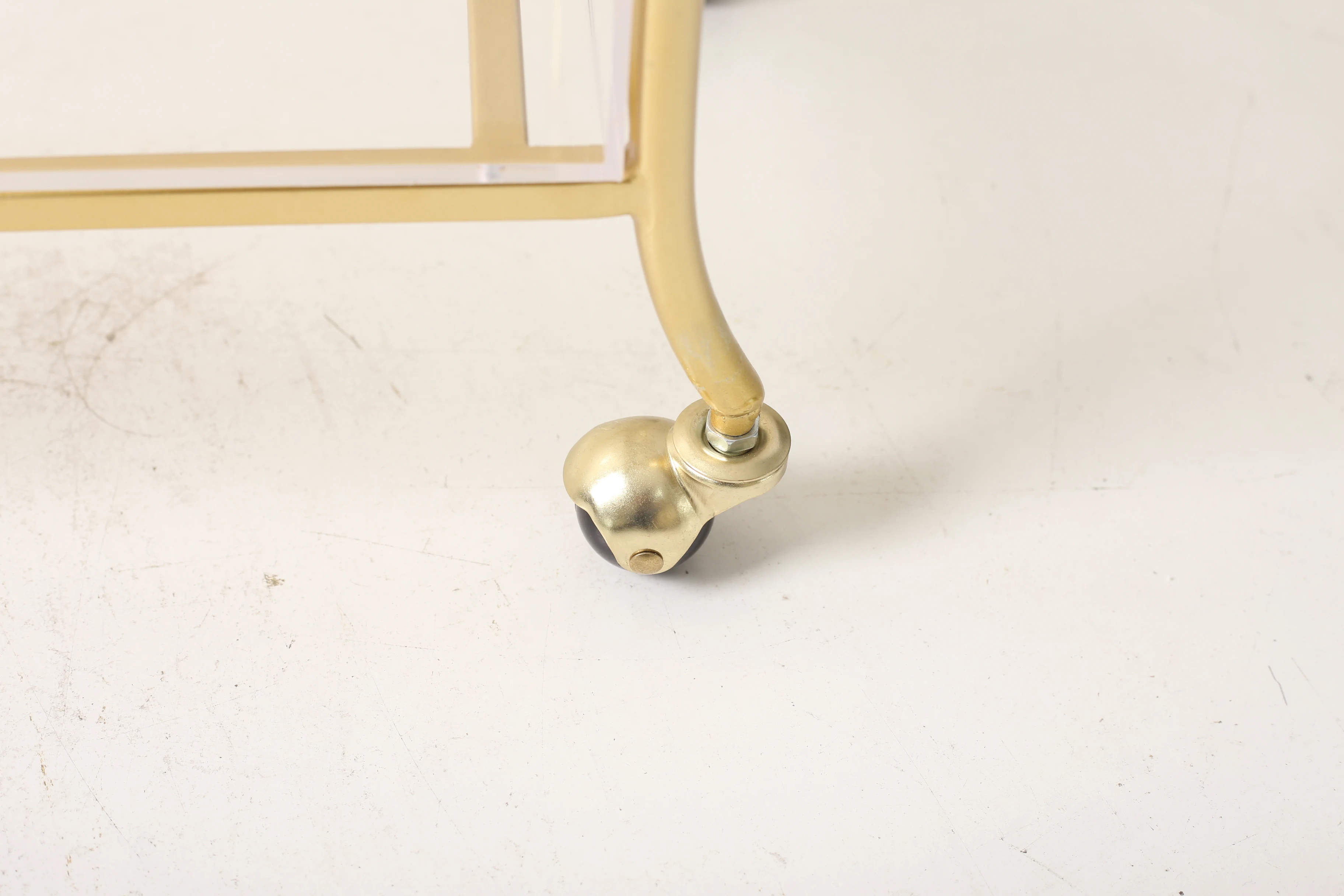 Golden Arts factory home furniture dinning room modern acrylic moving metal drinks dinning car trolley with wheels