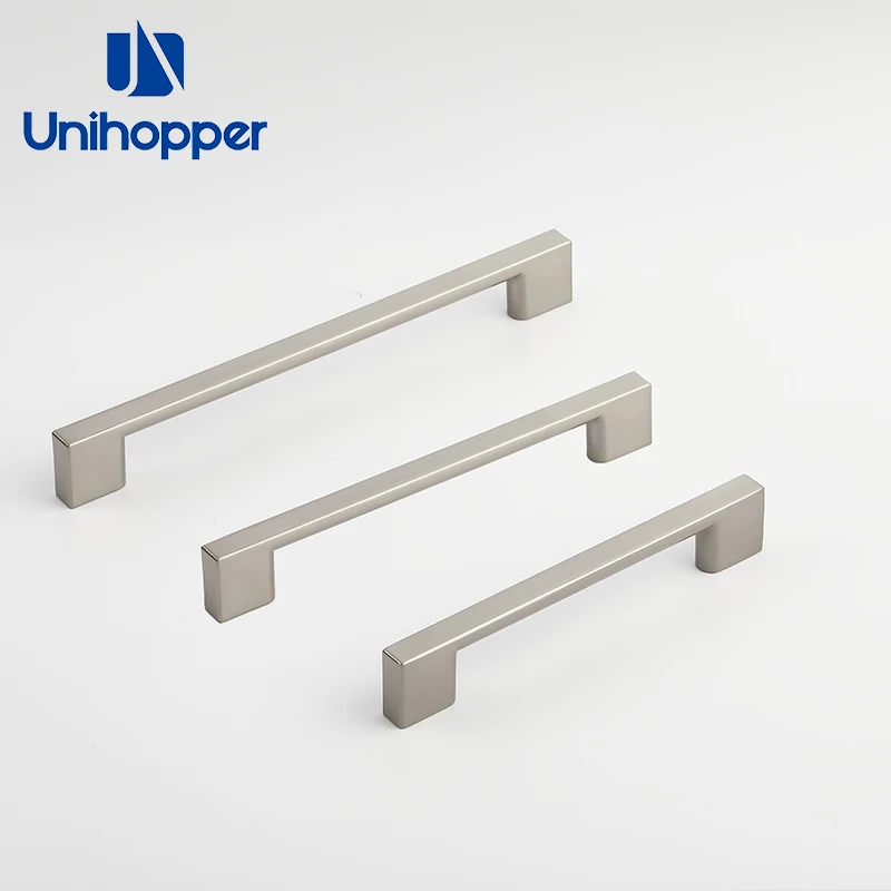 Unihopper Furniture Hardware Kitchen Cabinet Pulls ZAMAK Nickel Plated Door Knobs T Bar Furniture Handles