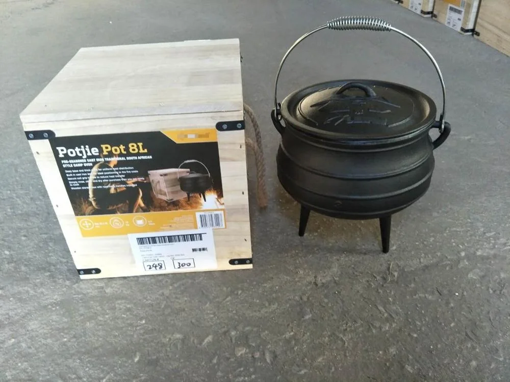 Best-Duty Cast Iron Potjie pot with three legs