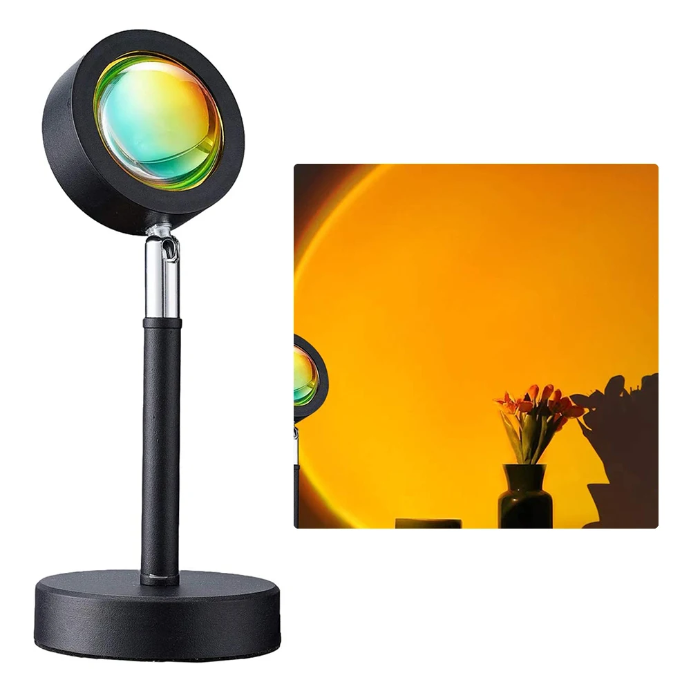 
Rainbow Sunset Projection lamp LED Wall Lamps Nightlight Projector with USB Modern Floor Stand Sunset Lamp 