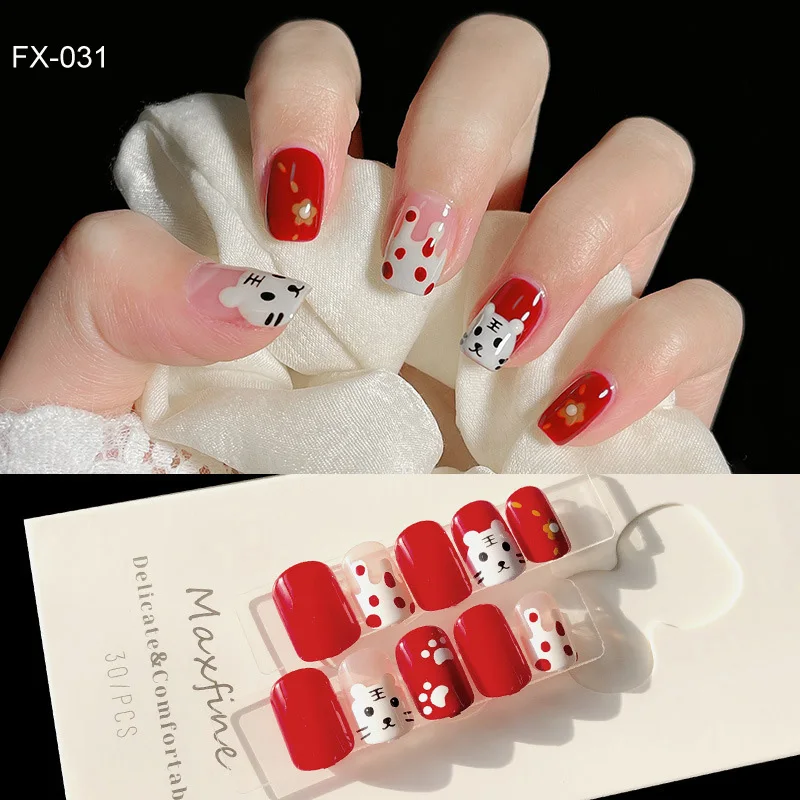 30 Sheets Full Wraps Polish Stickers Decal Nail Art Strips Self-Ashesive Nail Art Sets for Women Girls