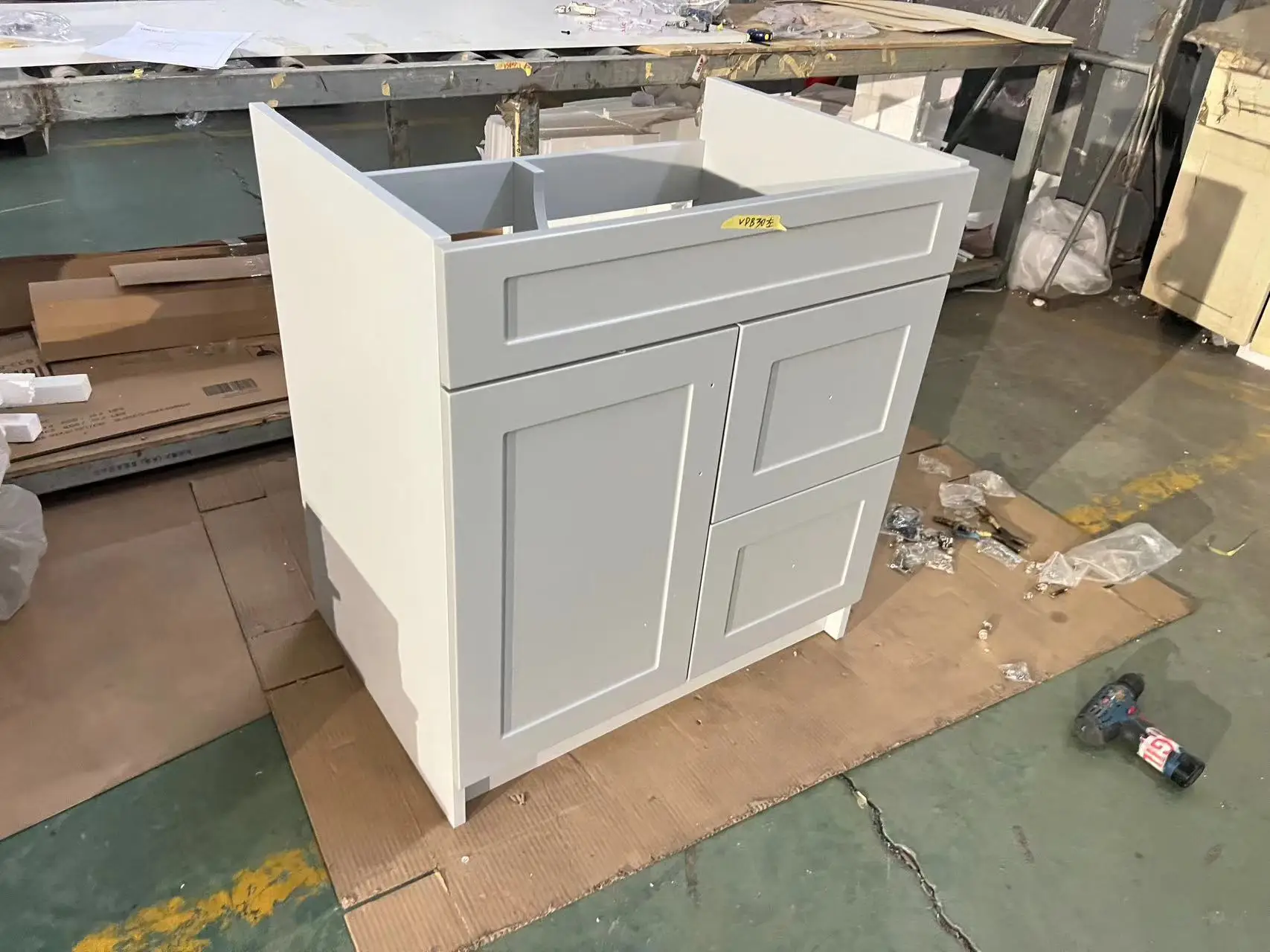 North America PVC Film Bathroom Vanity Cabinets