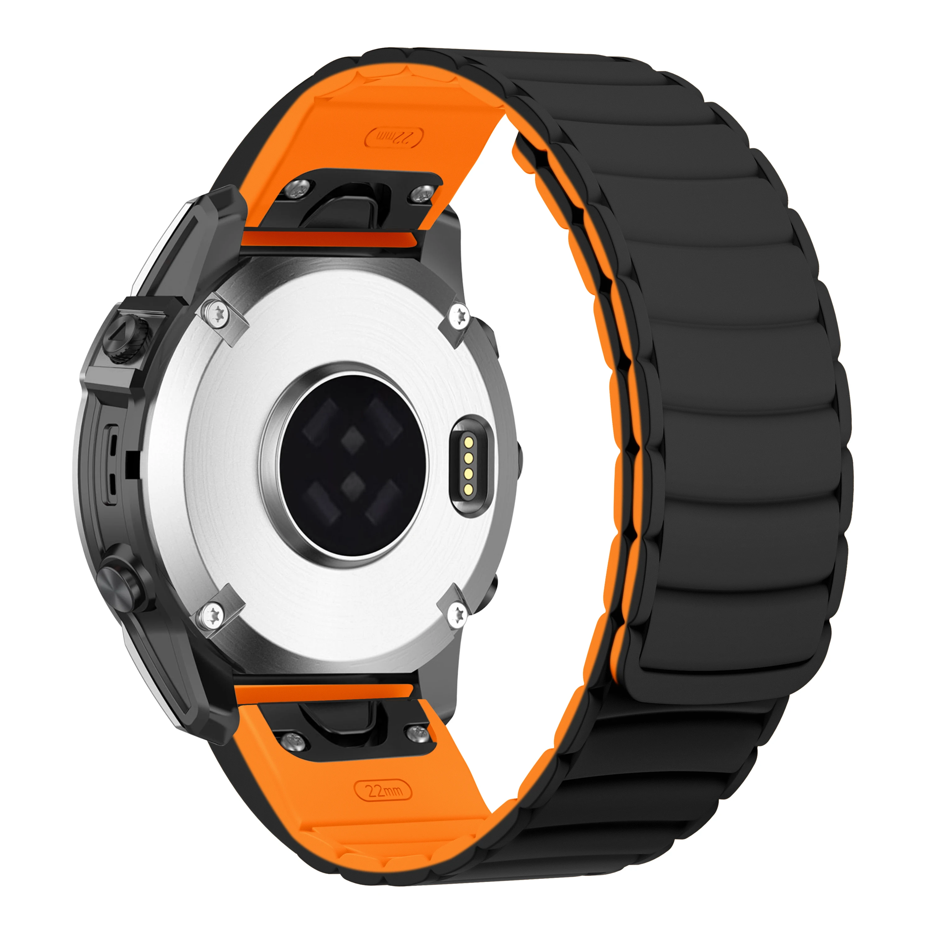 Eraysun Silicone Magnetic Watch Bands 22mm 26mm Quick Release For Garmin Sport Adjustable Breathable Waterproof Watch Strap