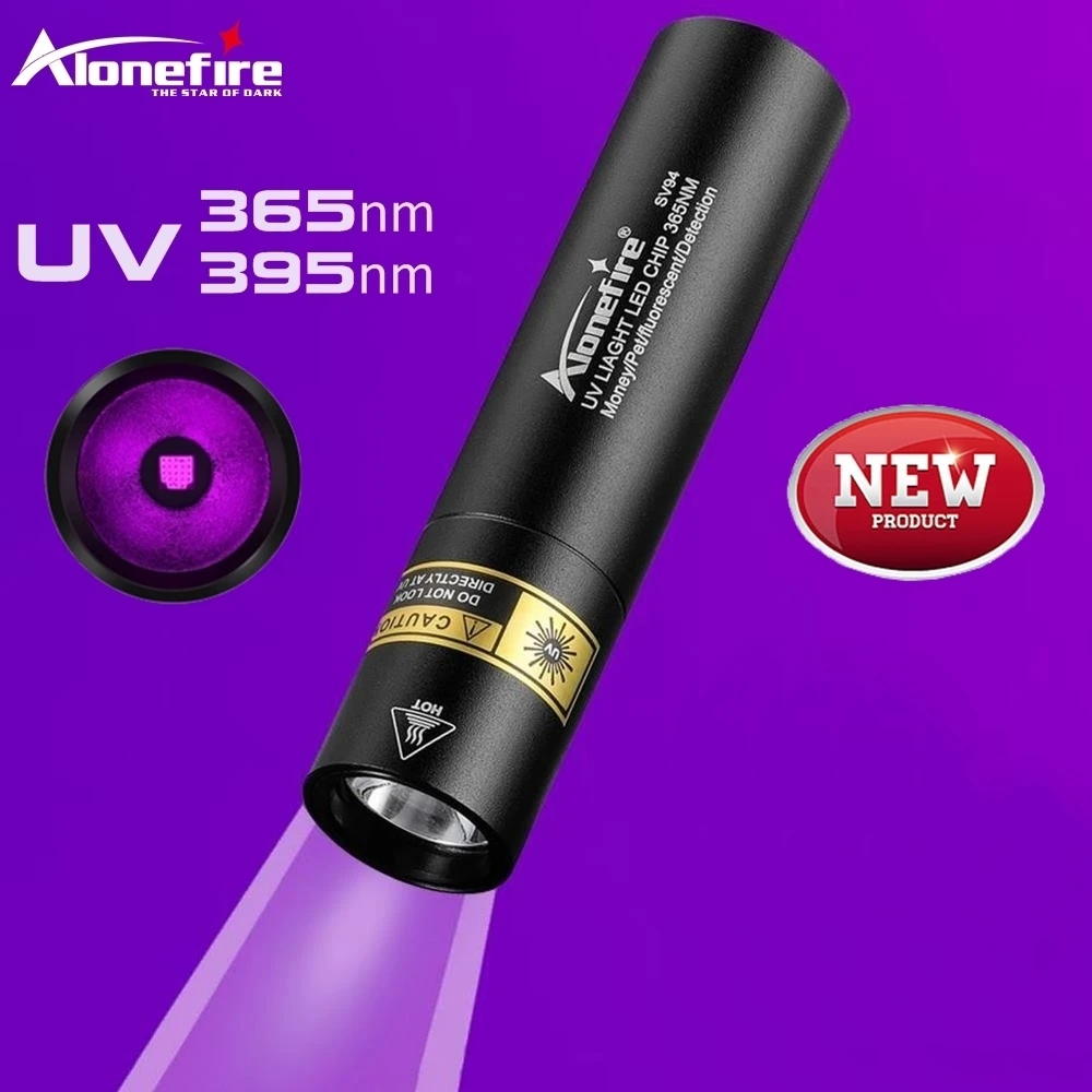 365/395nm High Bright UV Flashlight USB Rechargeable Torch Pet Urine Cat Tinea Marker Money Ore Scorpion Leakage Detection Lamp