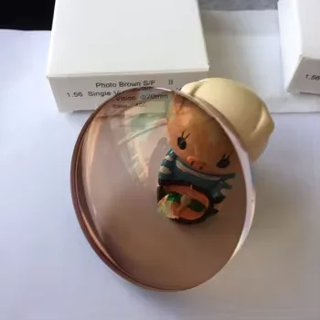 Change tea 1.56 photo brown lens resin photochromic PBX for eyeglasses lenses