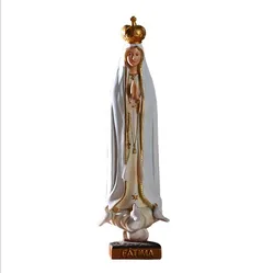 Resin Lady of Fatima Hand Painted Statue Religious Figurine Virgin Mary Statue