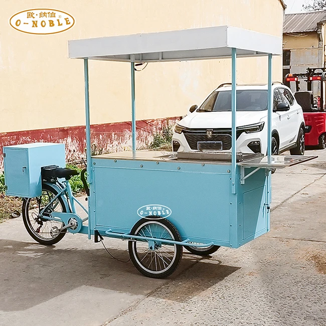 Solar-powered Pickpocket Bike Multi-functional three-wheeled bike with a flat baking pan refrigerator