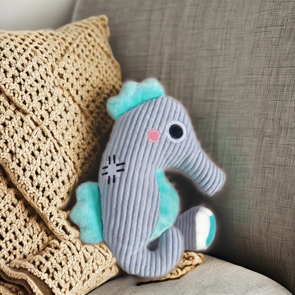 Hot Sale High Quality Soft Plush Sea Horse Pet Toys for Dogs and Cats Super Soft Plush Material