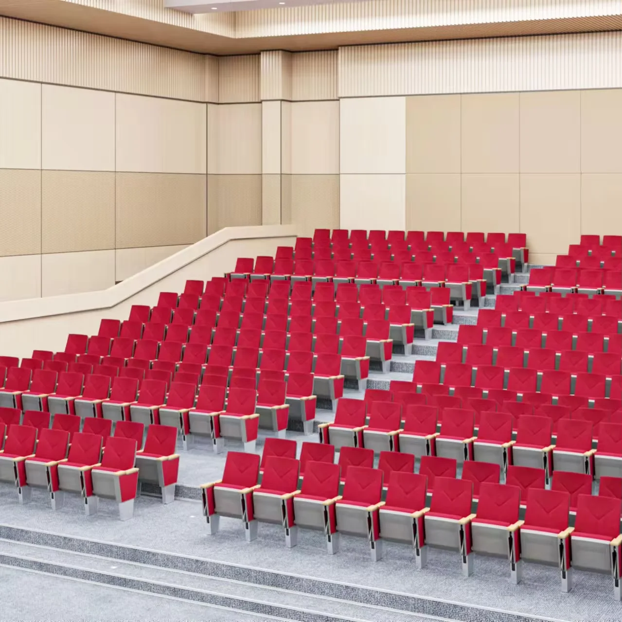 High Quality Fabric Padded Church Chair Auditorium Conference Lecture Hall Chair With Writing Board