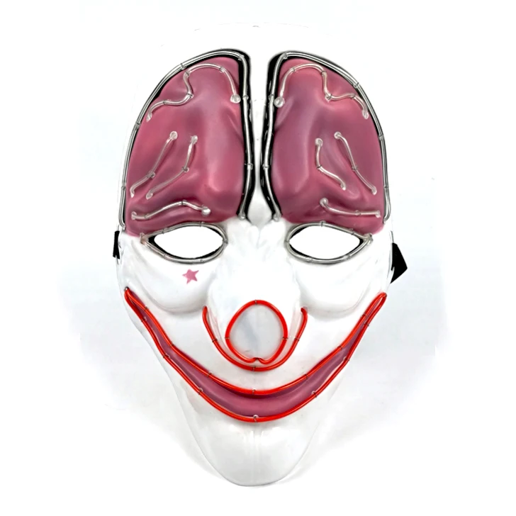 LED Halloween Mask Cold Glowing Mask Light up Mask Luminous Facepiece Props Gifts Festival Costume Masquerade Parties