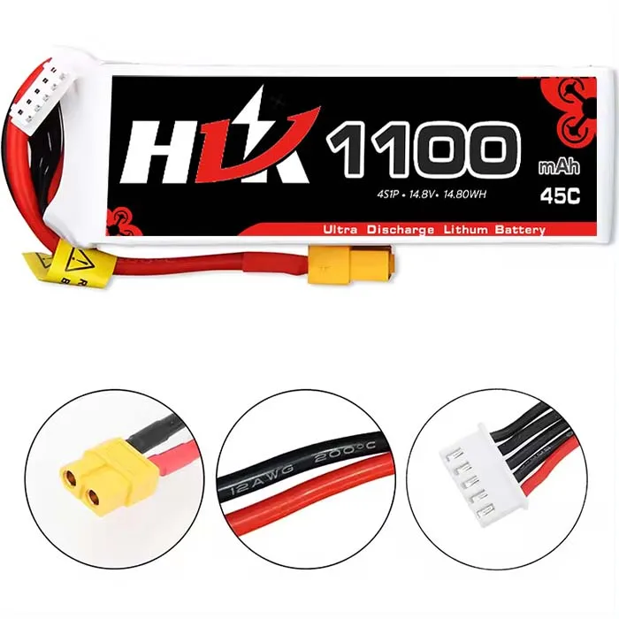 HLK Лидер продаж 1300 мАч 45C 4S lipo батарея для FPV литиевая аккумуляторная перезаряжаемая