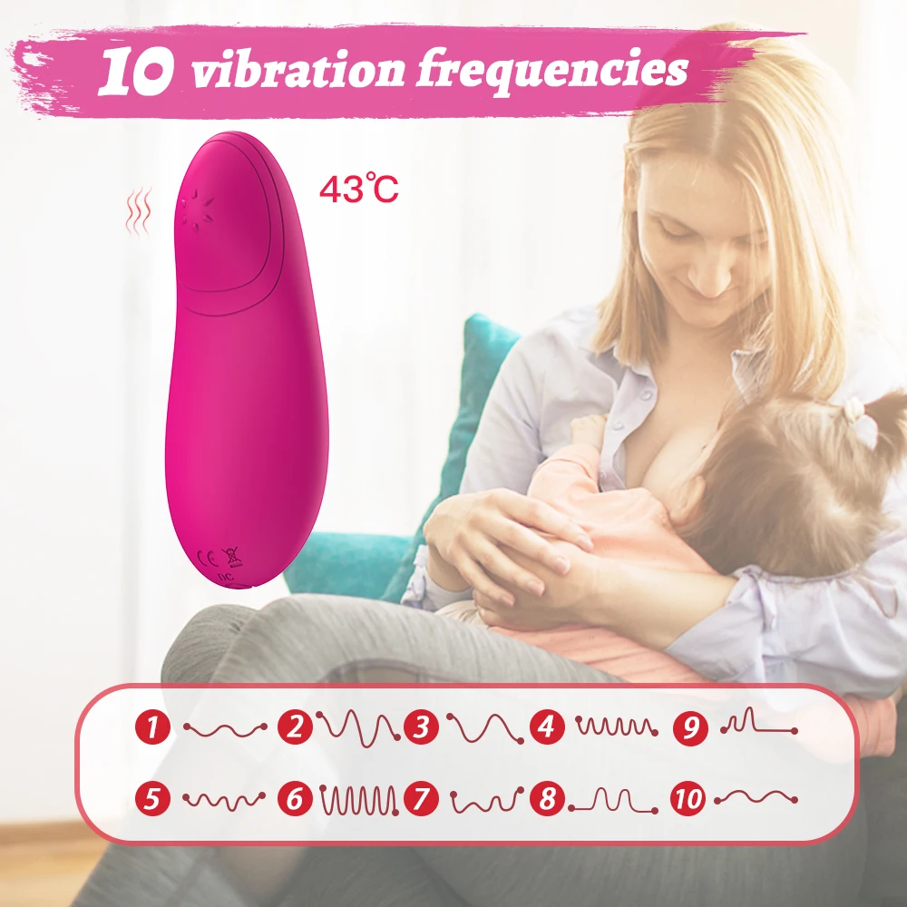 Ylove Multi-Function Electric Warming Vibrating Breast Massager for Comfortable Breastfeeding