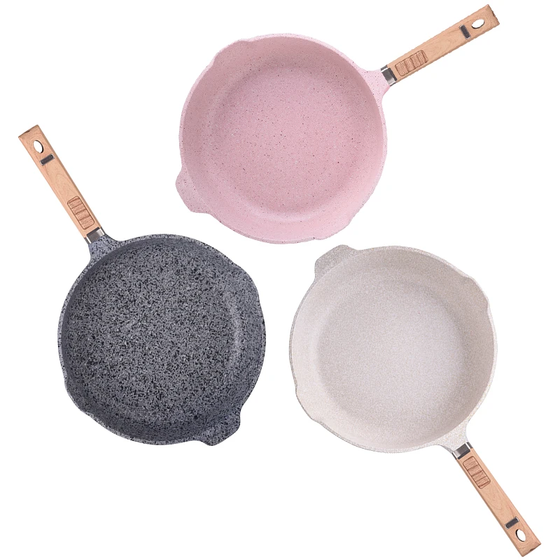 Grey 24 cm non-stick silicone kitchen utensils set ptfe non stick coatingnon-stick silicone kitchen egg pan