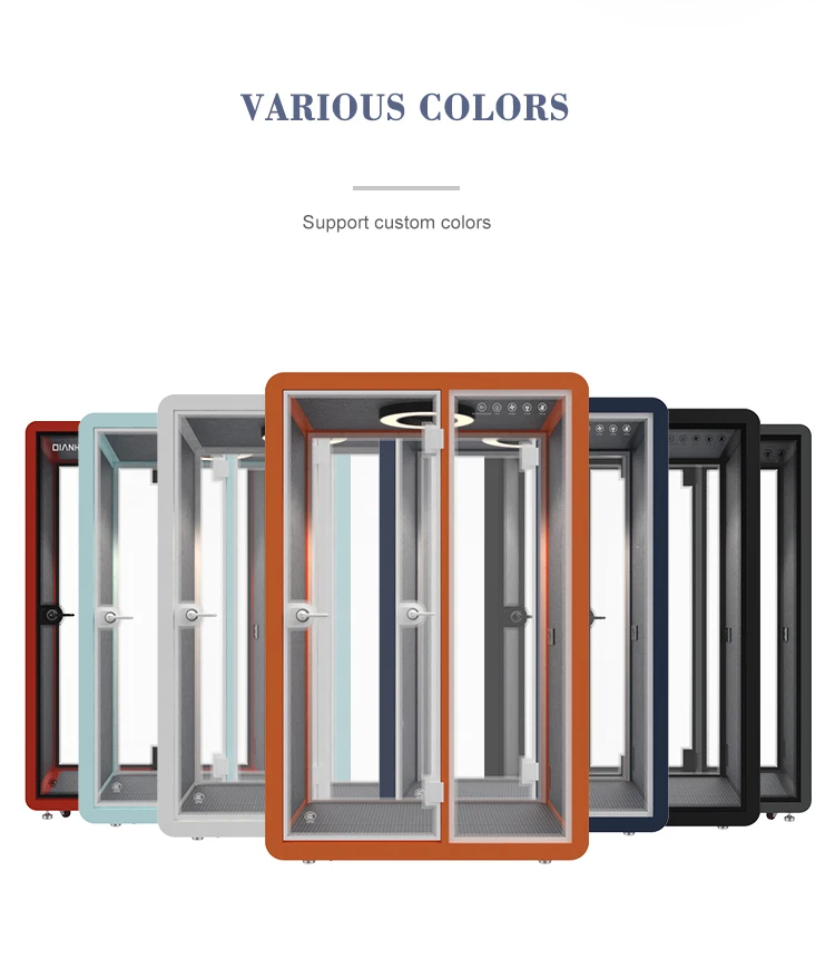 Clip-on commercial soundproof booth acoustic office meeting pod soundproof mini office workshop booth with air filter