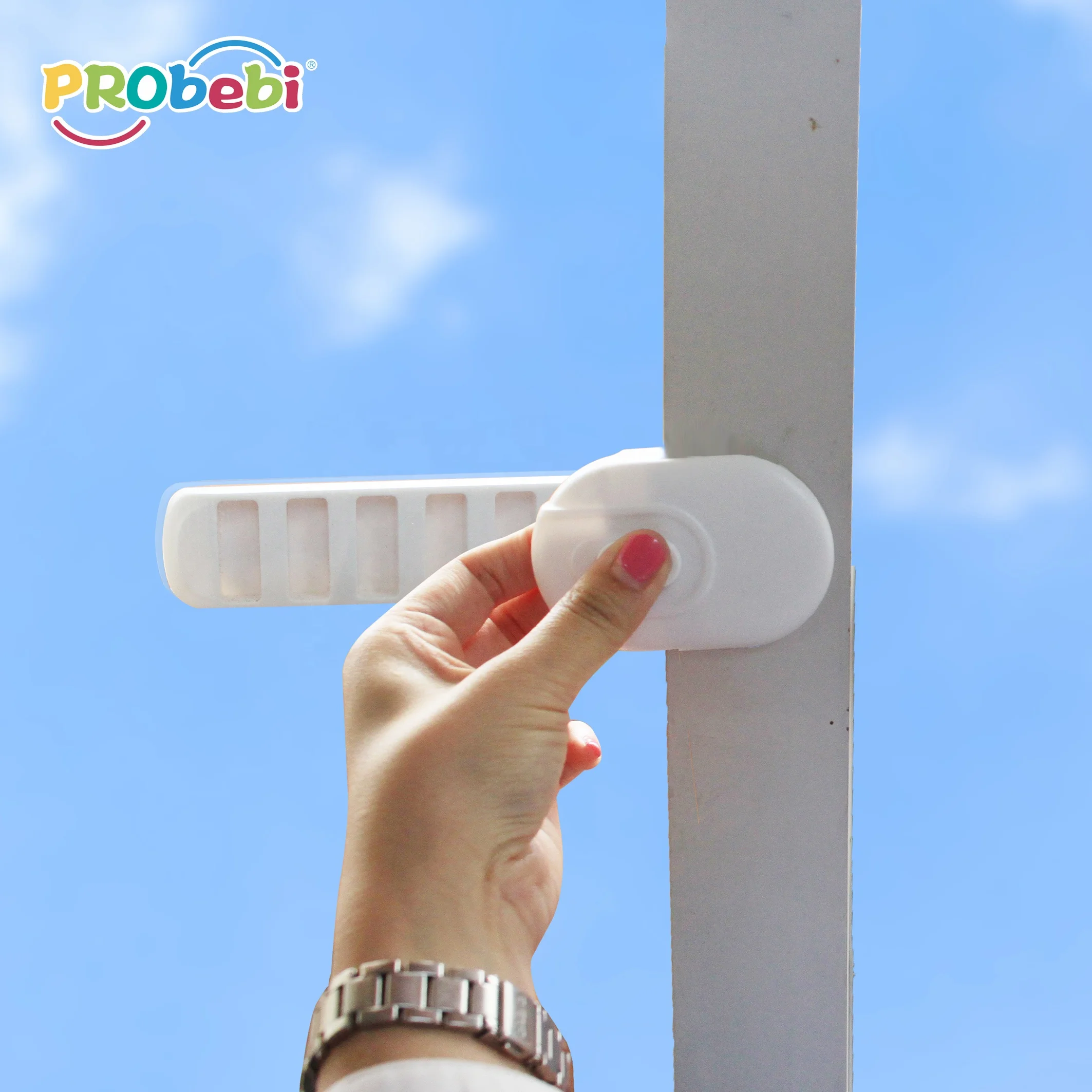 Baby home safety window plastic security lock with strong adhesive