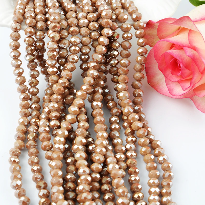 JC Wholesale 4mm 6mm 8mm Crystal Rondelle Beads for Jewelry Making