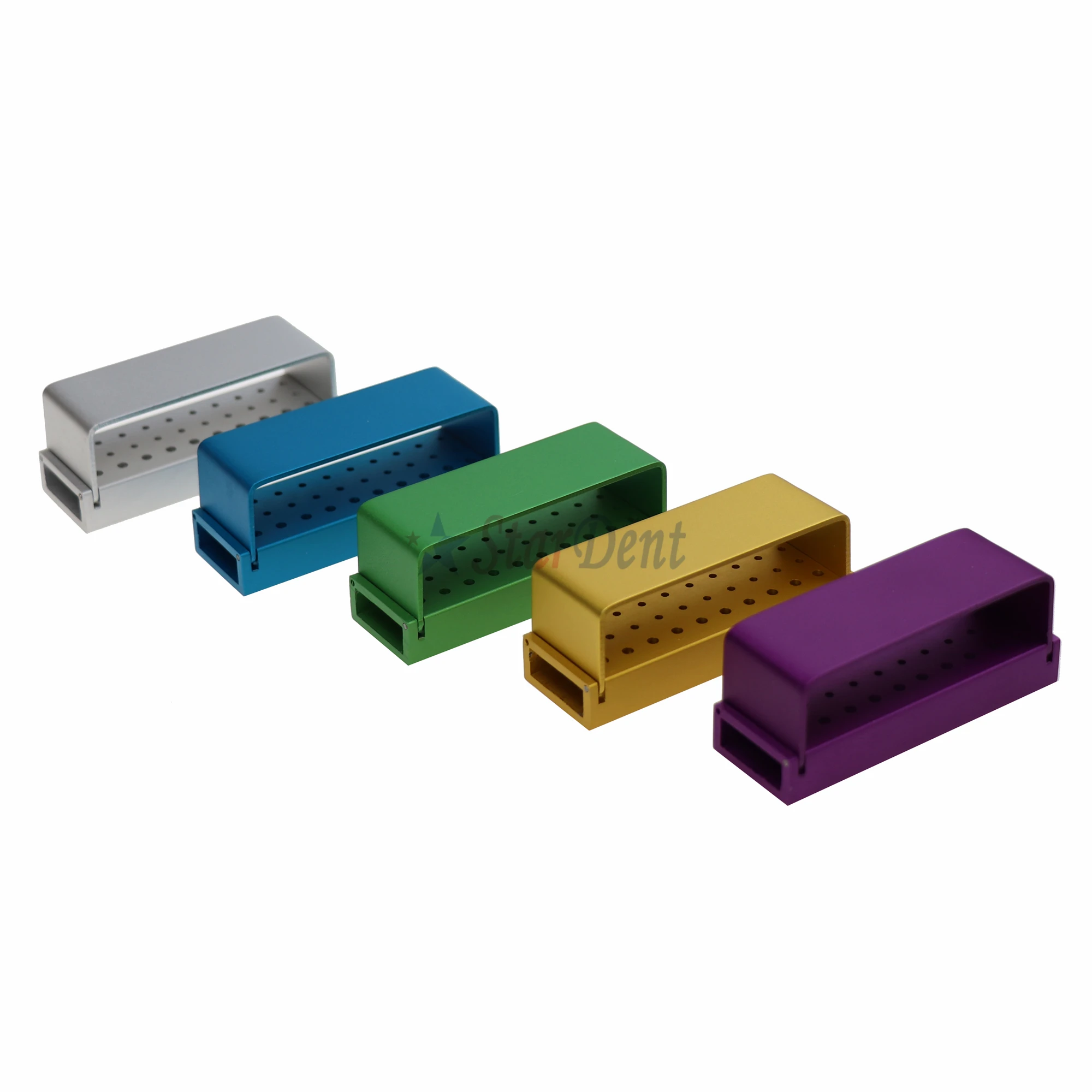 Dental Supply 30 Holes Dental Burs Opening Bur Disinfection Box For HighLow Speed Burs Use Dental Disinfection Block