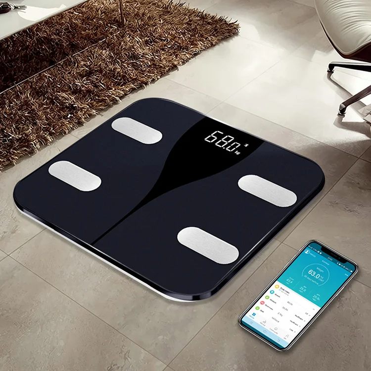 Portable Electronic Glass Platform Body Fat Scale CE Certified Digital Bathroom Scale Cute Home Use Cheap Home Balance Scale