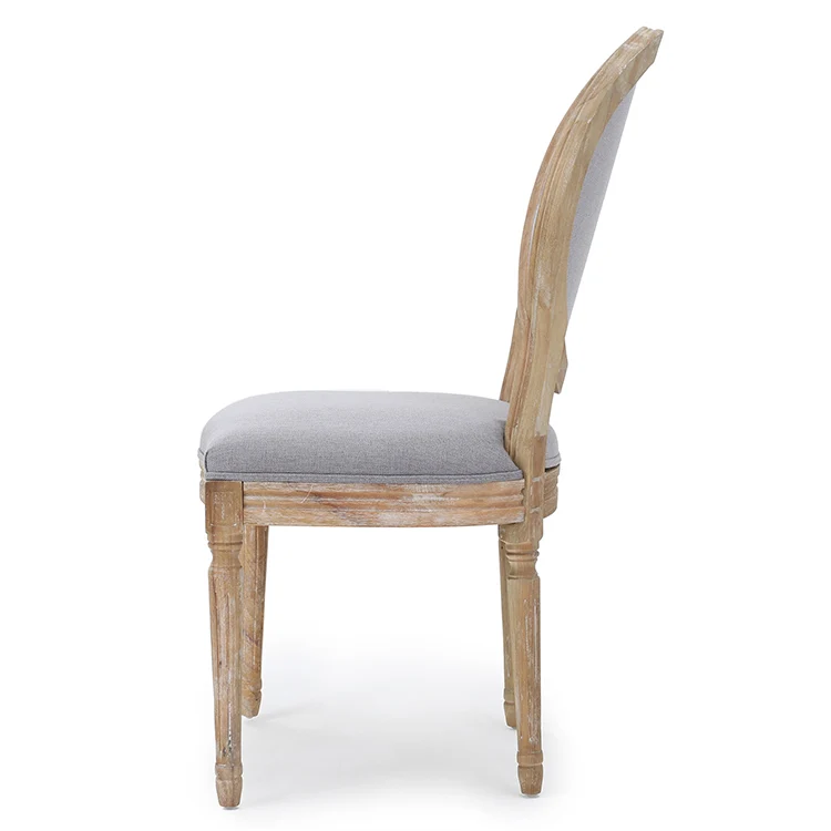 
U.S. Warehouse Stock French Provincial Antique Style Round Back Wooden Dining Room Chair 