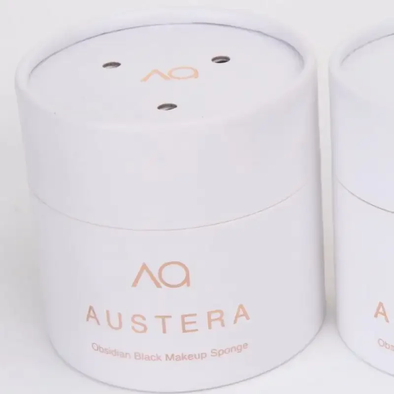 Eco friendly luxury  makeup product packaging cosmetic cardboard tube with powder shaker